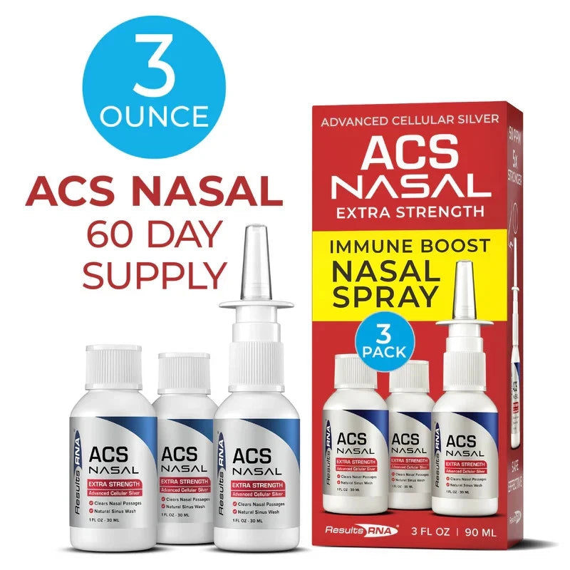 3 bottle Pack Results RNA, ACS 200 Nasal Extra Strength, 1 fl oz ea - Newest Exp