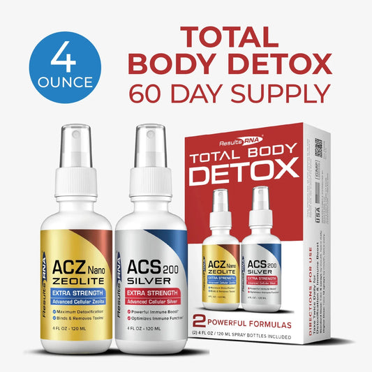 Results RNA Total Body Detox ACZ Zeolite & ACS Silver - 4 fl oz - Newest Exp.